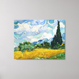 Wheat Field with Cypresses by Vincent Van G Canvas Print