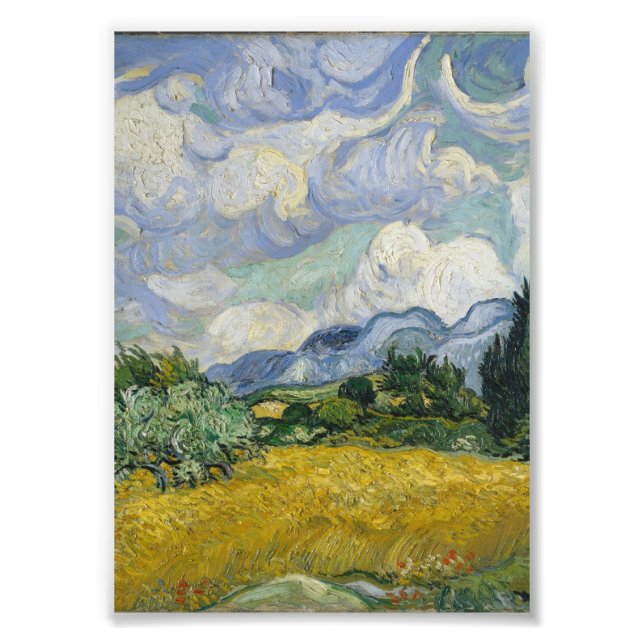 Wheat Field with Cypresses by Vincent van Gogh Photo Print (Front)