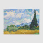 Wheat Field with Cypresses by Vincent Van Gogh Tissue Paper<br><div class="desc">Wheat Field with Cypresses by Vincent Van Gogh</div>