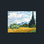 Wheat Field with Cypresses Canvas Print<br><div class="desc">Wheat Field with Cypresses by Vincent van Gogh Canvas Van Gogh regarded this sun-drenched landscape as one of his "best" summer canvases and repeated the composition three times: in a reed pen drawing (Van Gogh Museum, Amsterdam) and in two oil paintings made later that fall (National Gallery, London, and private...</div>