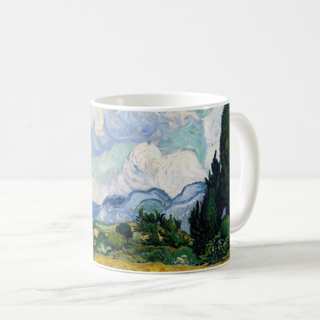 Wheat Field with Cypresses Coffee Mug (Front Right)