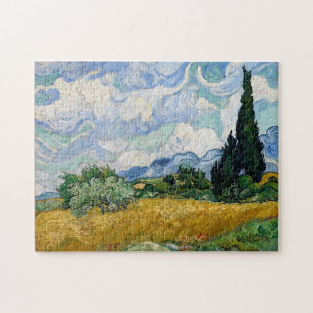 Wheat Field with Cypresses Puzzle (Horizontal)