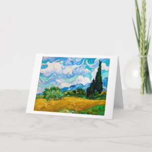 Wheat Field with Cypresses, Van Gogh Card