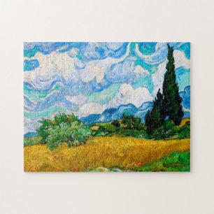 Wheat Field with Cypresses, Van Gogh Jigsaw Puzzle