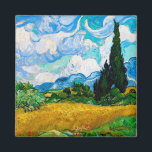 Wheat Field with Cypresses, Van Gogh Magnet<br><div class="desc">Vincent Willem van Gogh (30 March 1853 – 29 July 1890) was a Dutch post-impressionist painter who is among the most famous and influential figures in the history of Western art. In just over a decade, he created about 2, 100 artworks, including around 860 oil paintings, most of which date...</div>