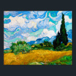 Wheat Field with Cypresses, Van Gogh Poster<br><div class="desc">Vincent Willem van Gogh (30 March 1853 – 29 July 1890) was a Dutch post-impressionist painter who is among the most famous and influential figures in the history of Western art. In just over a decade, he created about 2, 100 artworks, including around 860 oil paintings, most of which date...</div>