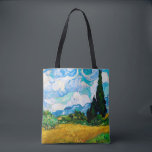 Wheat Field with Cypresses, Van Gogh Tote Bag<br><div class="desc">Vincent Willem van Gogh (30 March 1853 – 29 July 1890) was a Dutch post-impressionist painter who is among the most famous and influential figures in the history of Western art. In just over a decade, he created about 2, 100 artworks, including around 860 oil paintings, most of which date...</div>