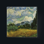 Wheat Field with Cypresses,Vincent Van Gogh 15 Cm Square Badge<br><div class="desc">Wheat Field with Cypresses, Vincent Van Gogh</div>