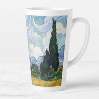 Wheat Field with Cypresses-Vincent Van Gogh Latte Mug