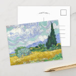 Wheat Field with Cypresses | Vincent Van Gogh Postcard<br><div class="desc">Wheat Field with Cypresses (1889) by Dutch post-impressionist artist Vincent Van Gogh. Original artwork is an oil on canvas landscape painting created while Van Gogh was a patient in a psychiatric hospital in France. 

Use the design tools to add custom text or personalise the image.</div>