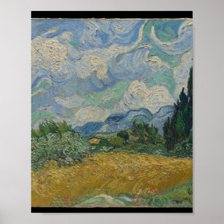 Wheat Field with Cypresses — Vincent van Gogh Poster