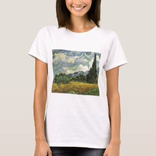 Wheat Field with Cypresses,Vincent Van Gogh T-Shirt