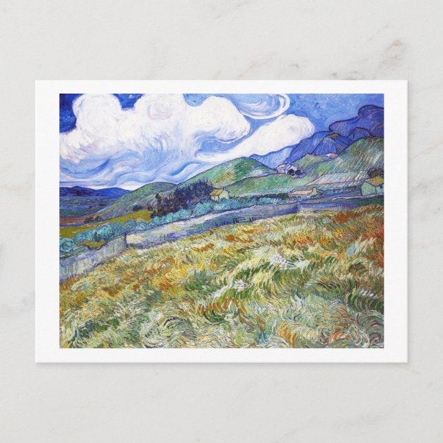 Wheat Field with Mountains in the Background Postcard (Front)