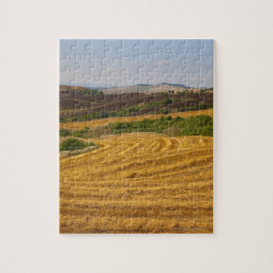 Wheat fields after harvest jigsaw puzzle