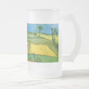 Wheat Fields at Auvers Under Clouded Sky, Vincent Frosted Glass Beer Mug
