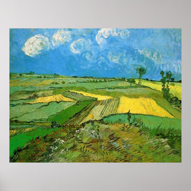 Wheat Fields at Auvers Under Clouded Sky, Vincent Poster (Front)