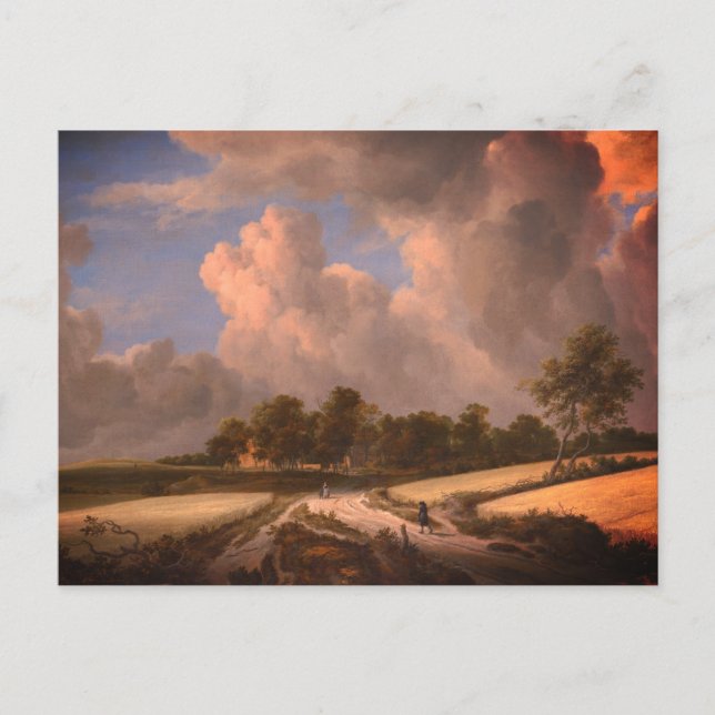 Wheat Fields by van Ruisdael:  Postcard (Front)