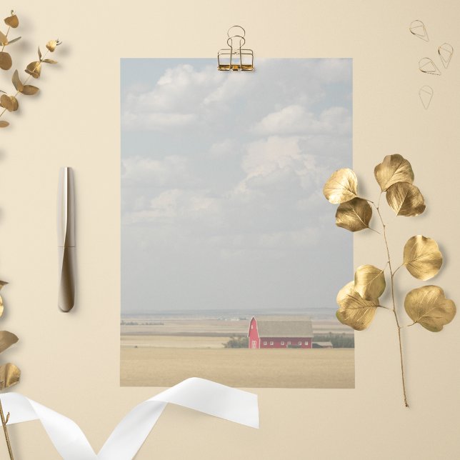 Wheat Fields Landscape Photo Stationery Paper (In Situ)