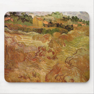 Wheat Fields with Auvers by Vincent van Gogh Mouse Mat