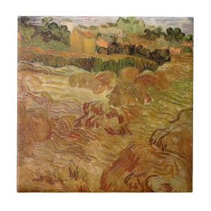 Wheat Fields with Auvers by Vincent van Gogh Tile