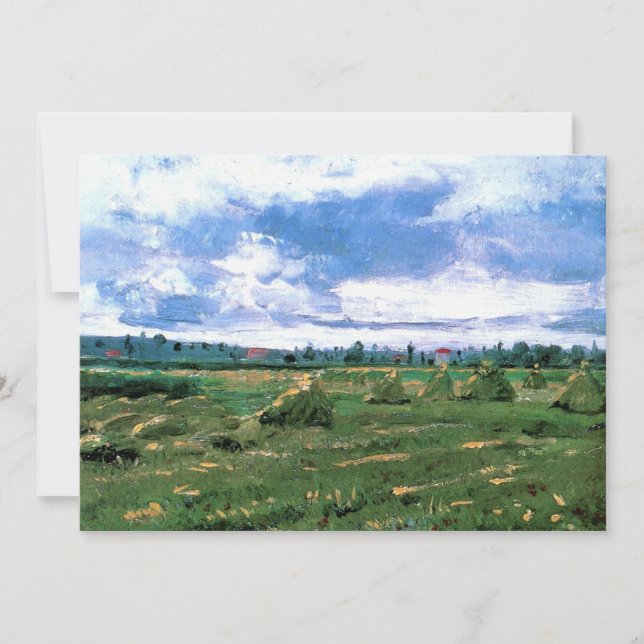 Wheat Fields with Haystacks by Vincent van Gogh (Front)