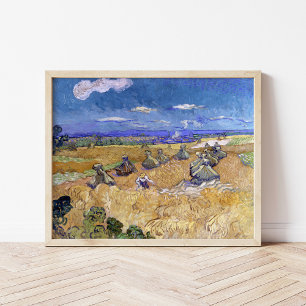 Wheat Fields with Reaper   Vincent van Gogh Poster
