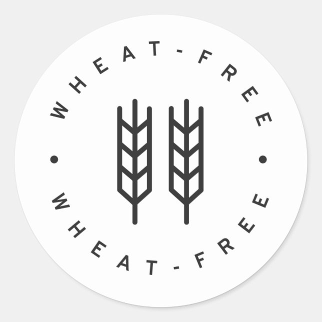 wheat free classic round sticker (Front)