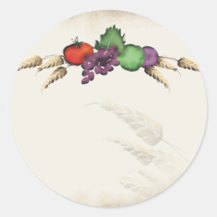 Wheat fruit veg painted from my kitchen gift stick classic round sticker