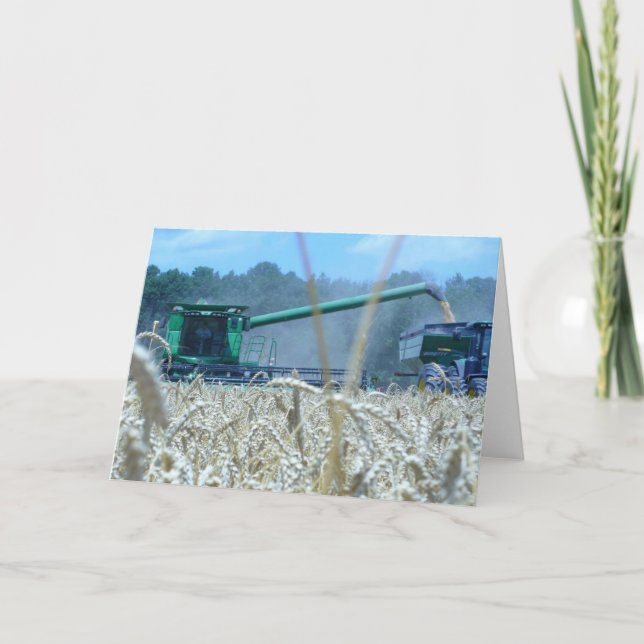 Wheat Harvest Farming Agriculture Rural Card (Front)