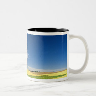 Wheat harvest on the Palouse in Eastern Two-Tone Coffee Mug
