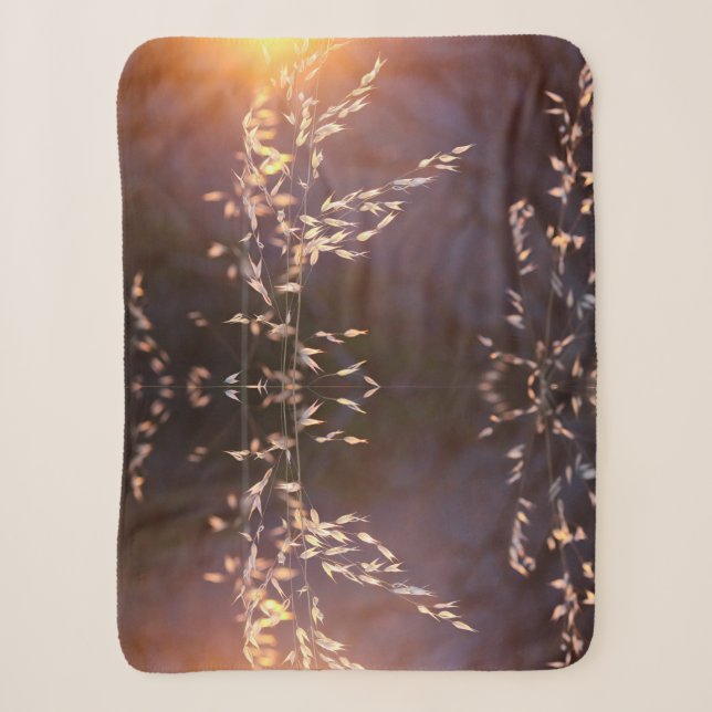 wheat in morning sherpa blanket (Front)