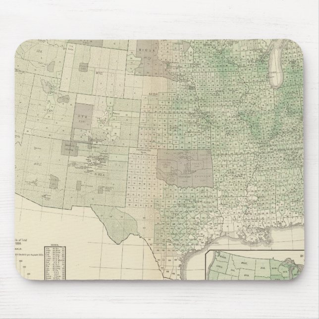 Wheat per sq mile mouse mat (Front)