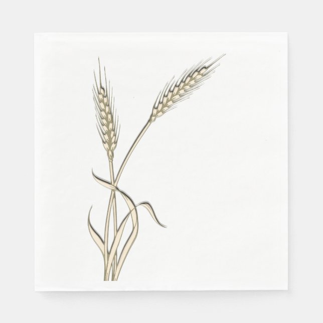 Wheat single grass PERSONALIZE Napkin (Front)