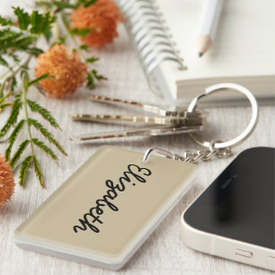 Wheat Solid Colour Key Ring