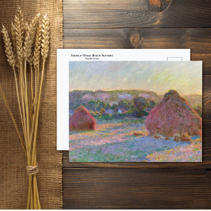 Wheat Stacks Summer Claude Monet Postcard