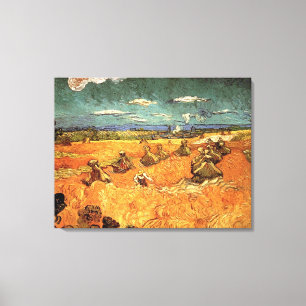 wheat Stacks with Reaper by Vincent van Gogh Canvas Print