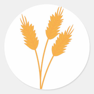 Wheat Stalk Classic Round Sticker