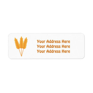 Wheat Stalks Address Labels