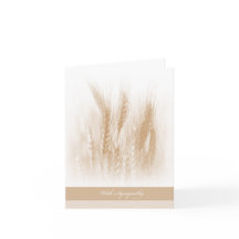 Wheat Sympathy Note Card