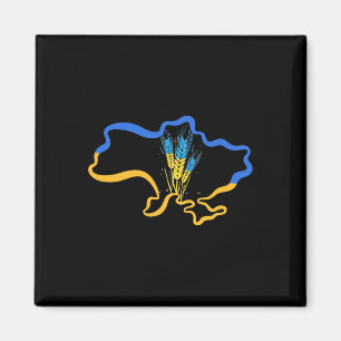 Wheat Ukraine Land Yellow Blue Flag Symbol Uni Aut Magnet