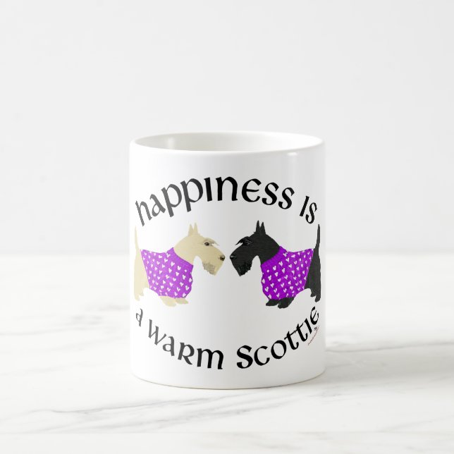 Wheaten & Black Scottie Happiness Coffee Mug (Center)
