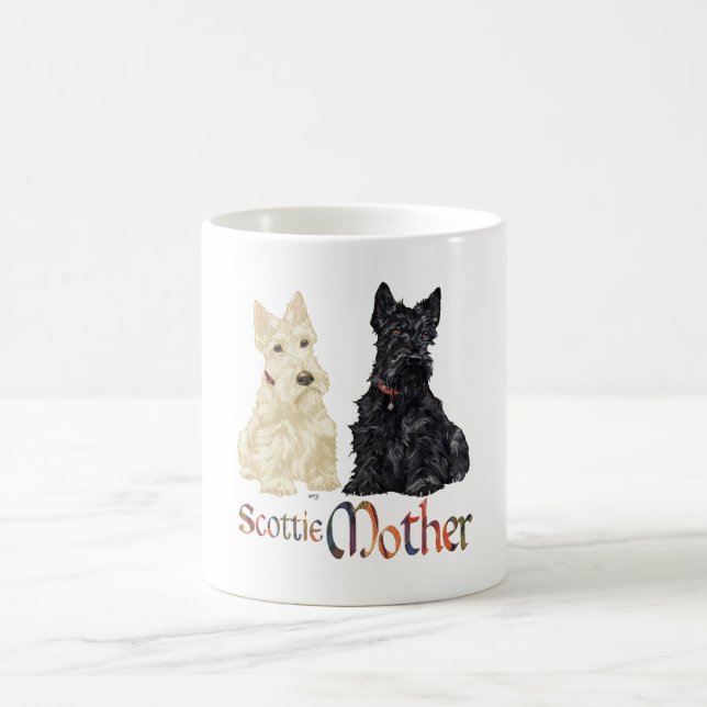 Wheaten & Black Scotties Mother's Day Coffee Mug (Center)