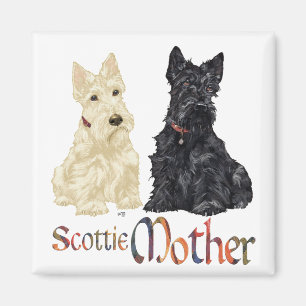 Wheaten & Black Scotties Mother's Day Magnet