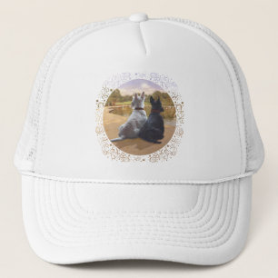 Wheaten & Black Scottish Terriers Trucker Hat