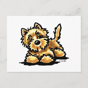Wheaten Cairn Terrier Art Postcard