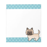 Wheaten Cairn Terrier Cartoon Dog & Blue Borders