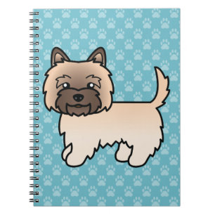 Wheaten Cairn Terrier Cartoon Dog Illustration Notebook