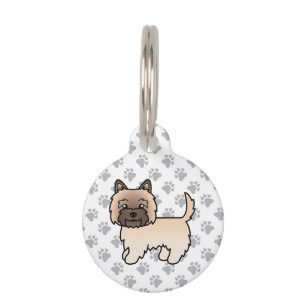 Wheaten Cairn Terrier Cartoon Dog & Pet's Info Pet Tag