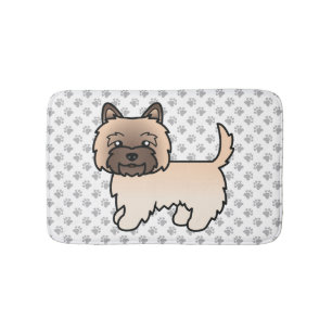 Wheaten Cairn Terrier Cute Cartoon Dog Bath Mat