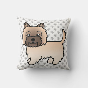 Wheaten Cairn Terrier Cute Cartoon Dog Cushion
